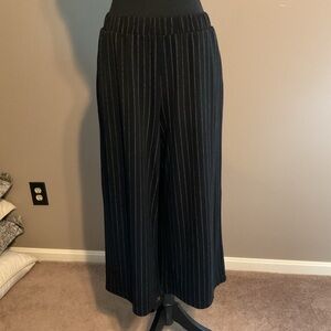 Banana Republic Black Pinstripe Wide Leg Pants
